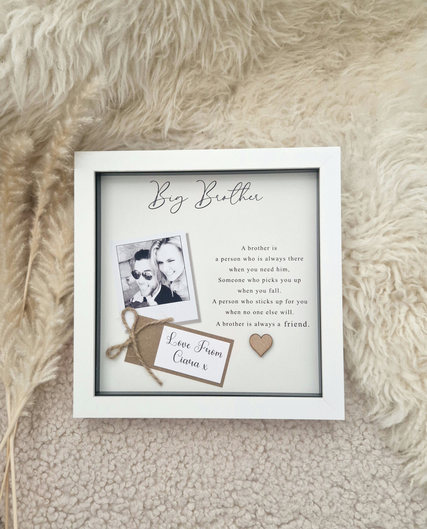 Personalised Brother Frame. Brother gifts