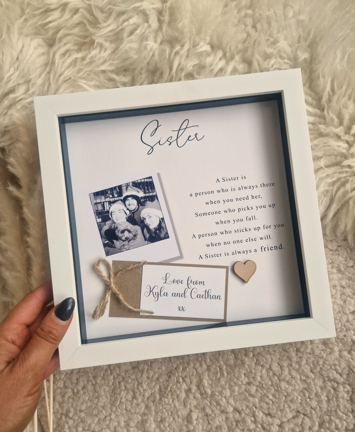 Personalised Sister Frame. Sister gifts.