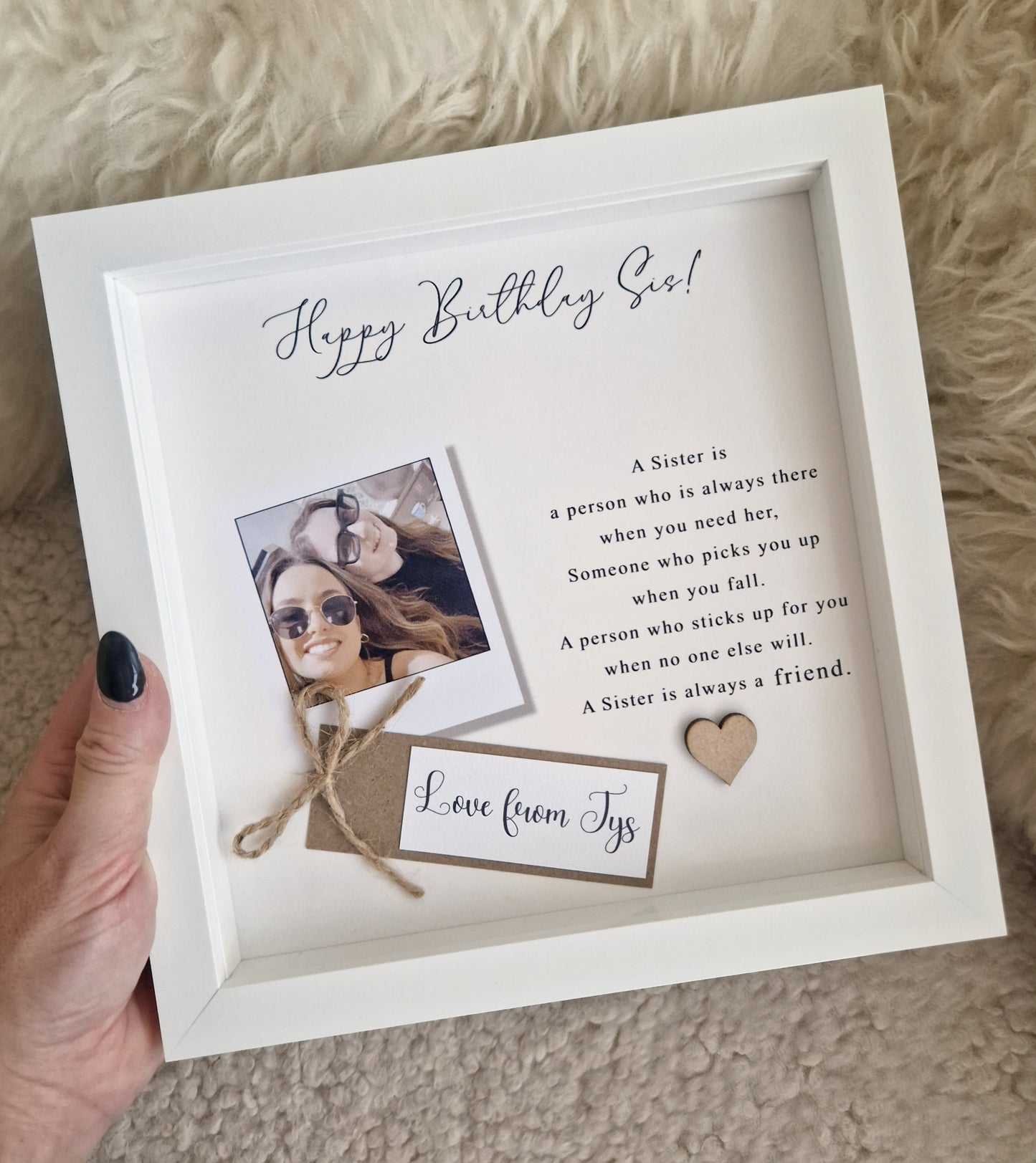 Personalised Sister Frame. Sister gifts.
