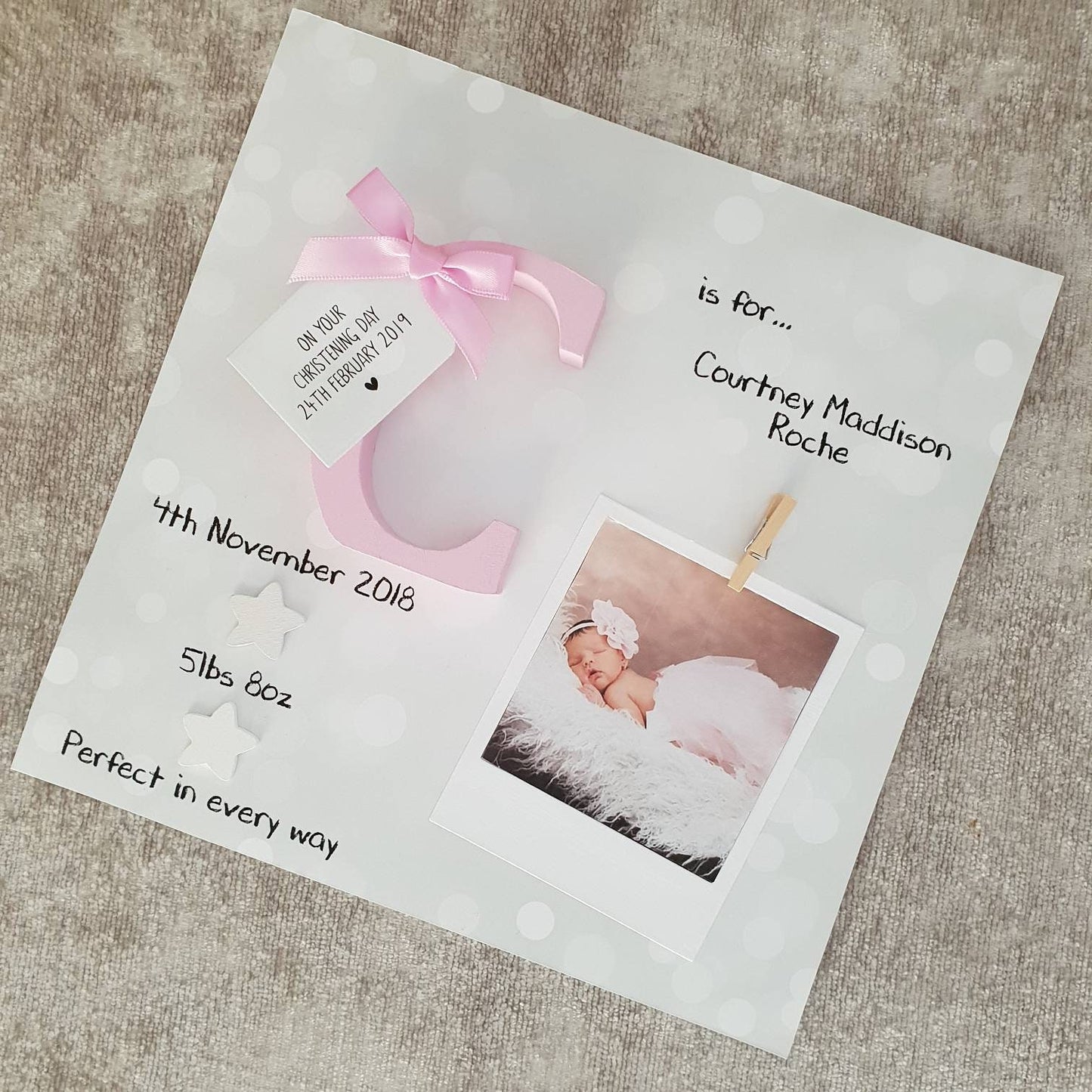 Christening Gift | Baby Gift | Wooden Initial Gift