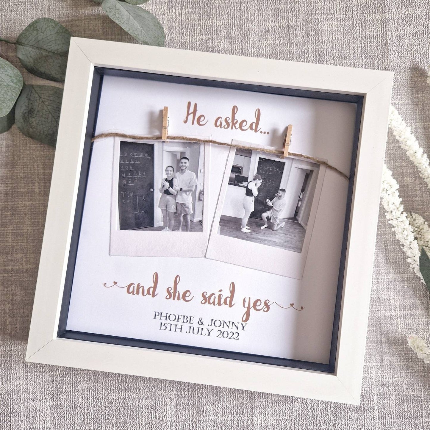 Personalised Engagement Photo frame gifts