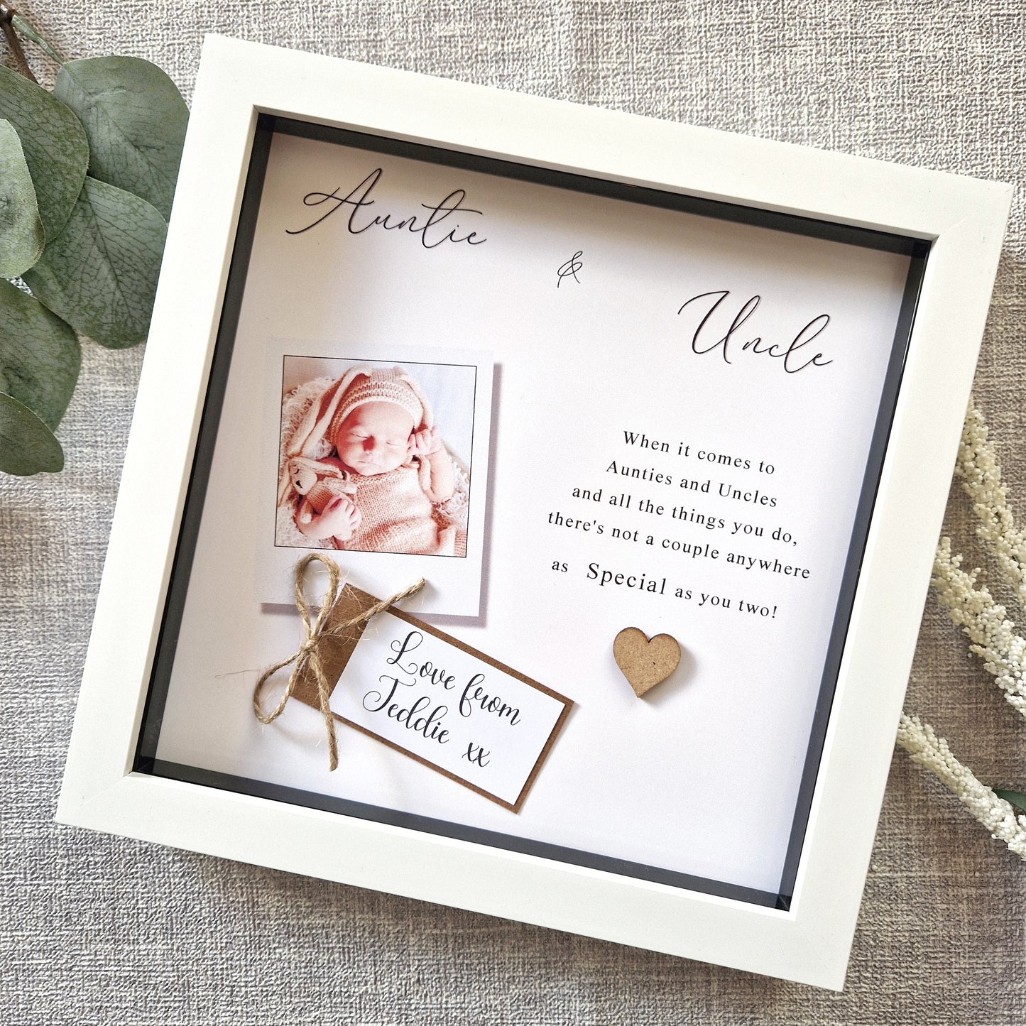 Personalised Auntie Uncle Frame.