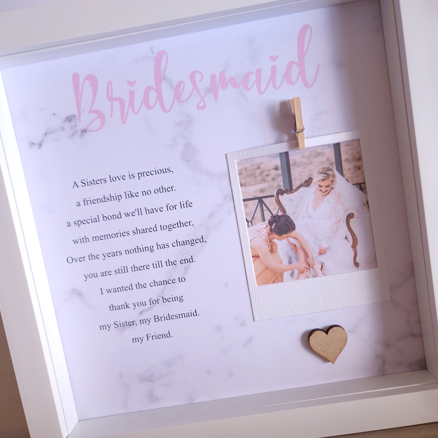 Bridesmaid Sister Memento