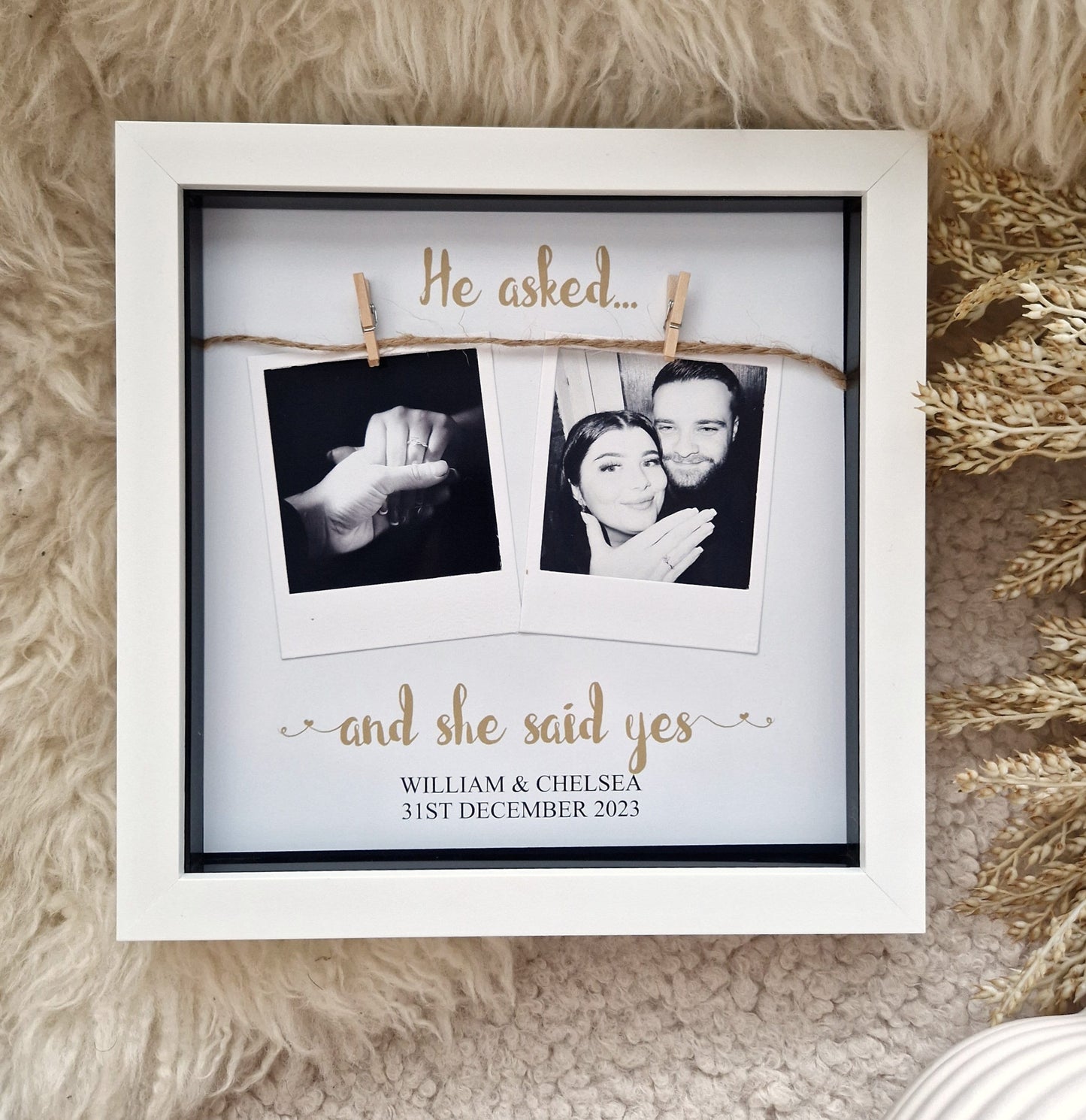 Personalised Engagement Photo frame gifts