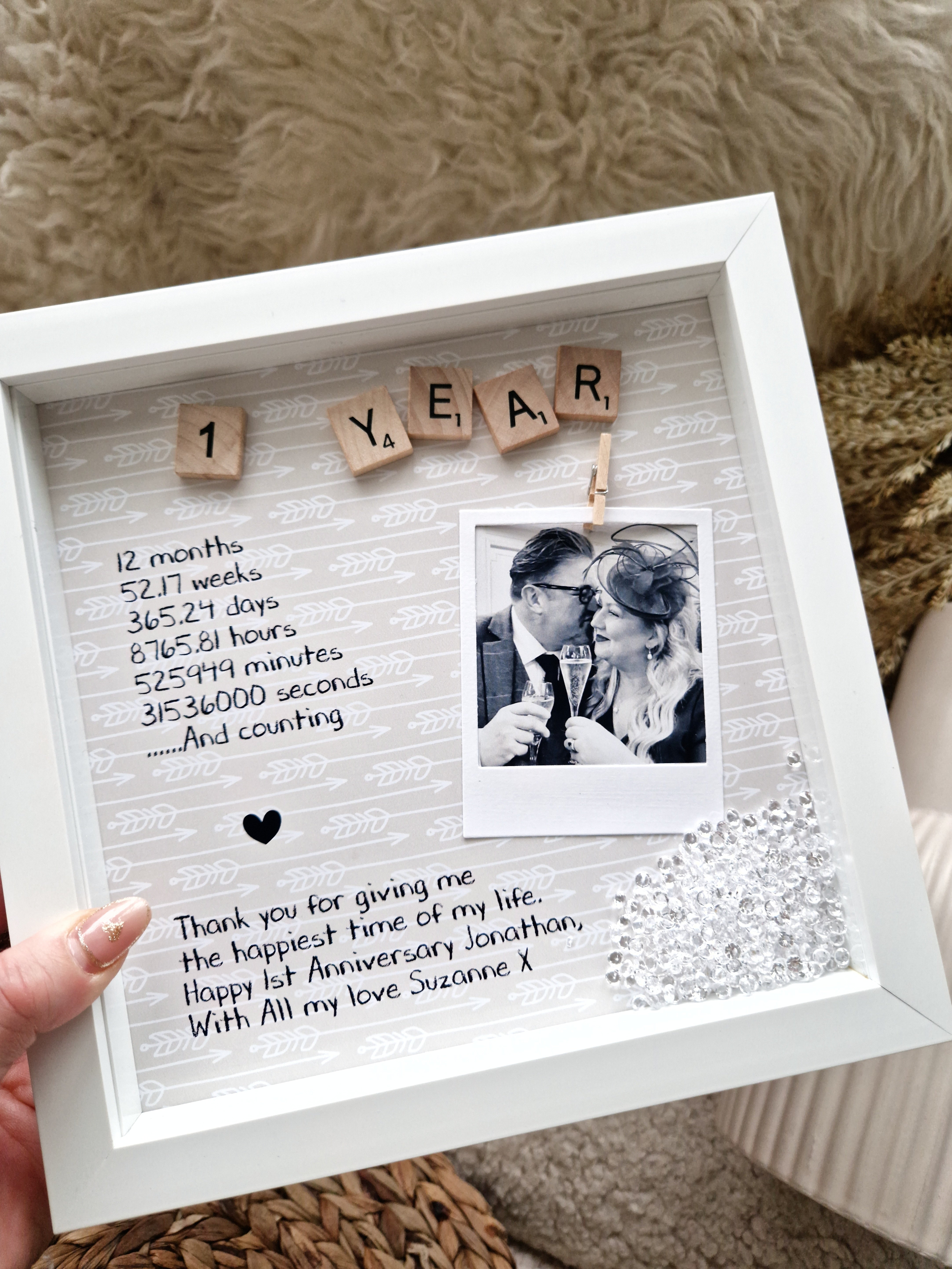 Buy 1st Anniversary Wedding Gifts for Couple, 1st Anniversary Romantic Gifts  for Him Her, 1 Year Wedding Anniversary - Engraved Night Light, 1 Year  Anniversary Present for Couple Husband Wife Online at
