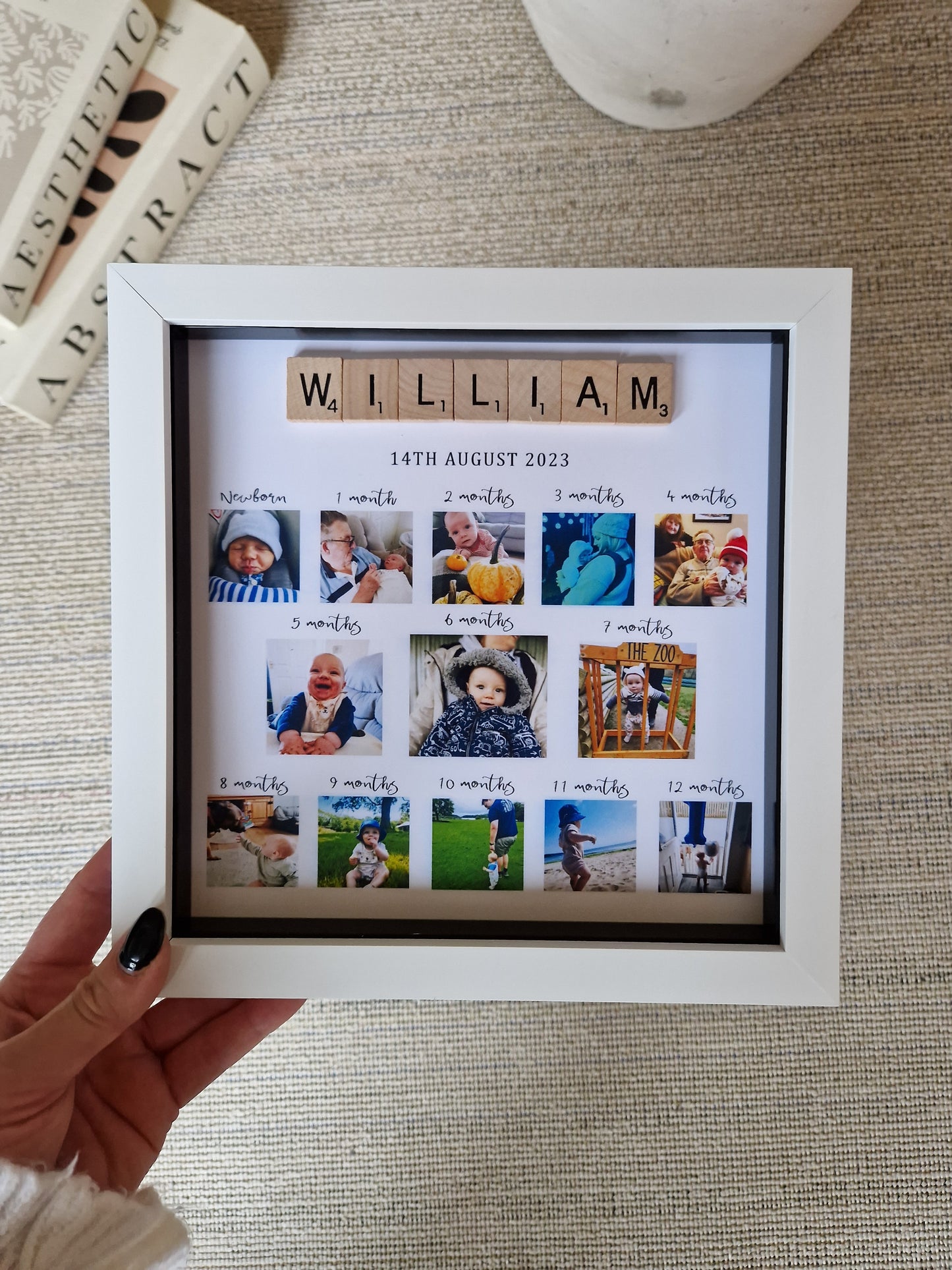 First birthday Frame, Personalised 1st Birthday Present