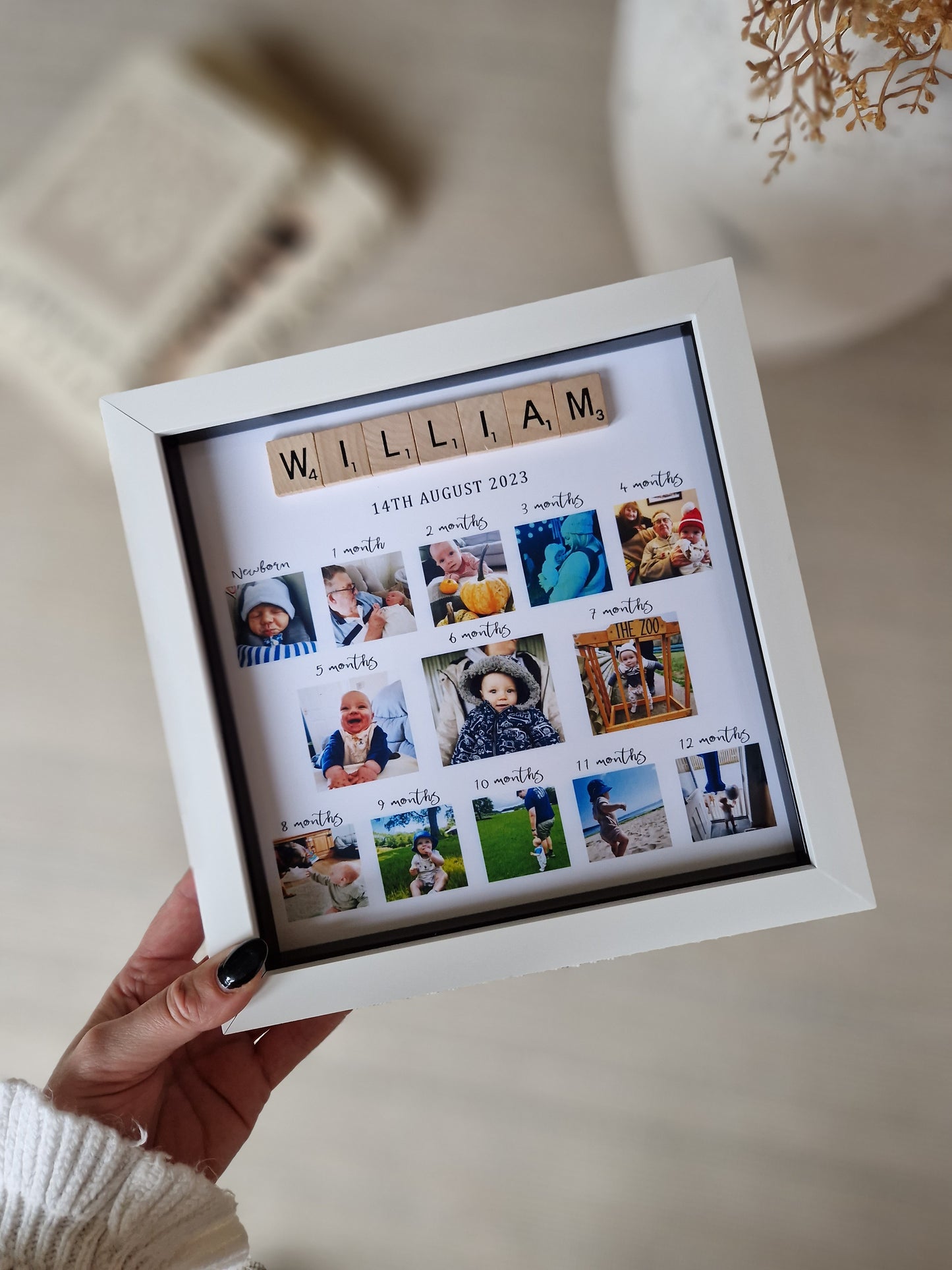 First birthday Frame, Personalised 1st Birthday Present