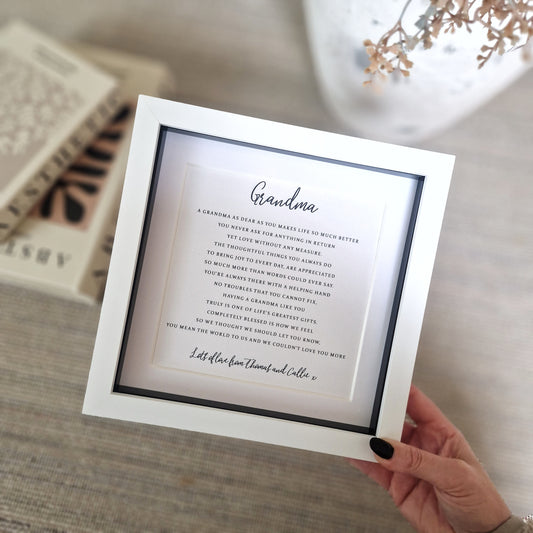 Personalised Grandma Frame | Framed Poem Grandma