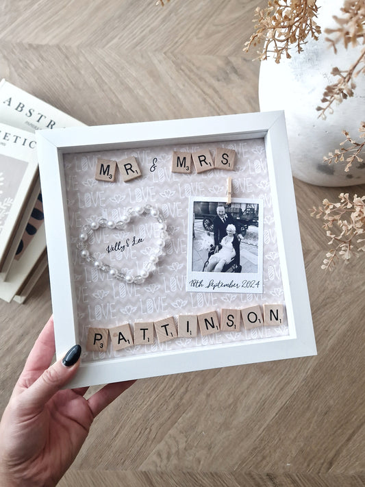 Personalised Wedding, Mr And Mrs Frame