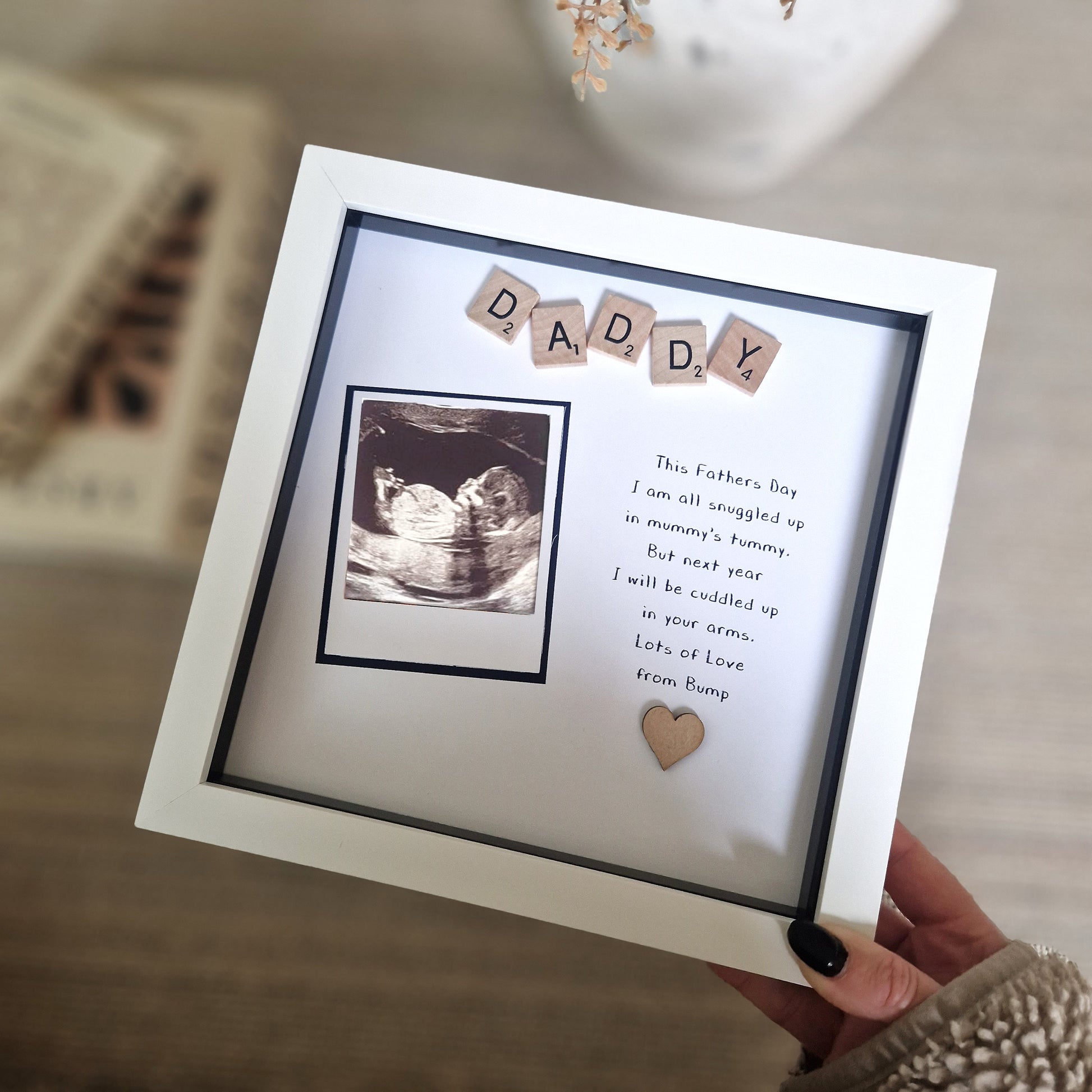 Fathers day Gift, Daddy to be frame – My Button Heart