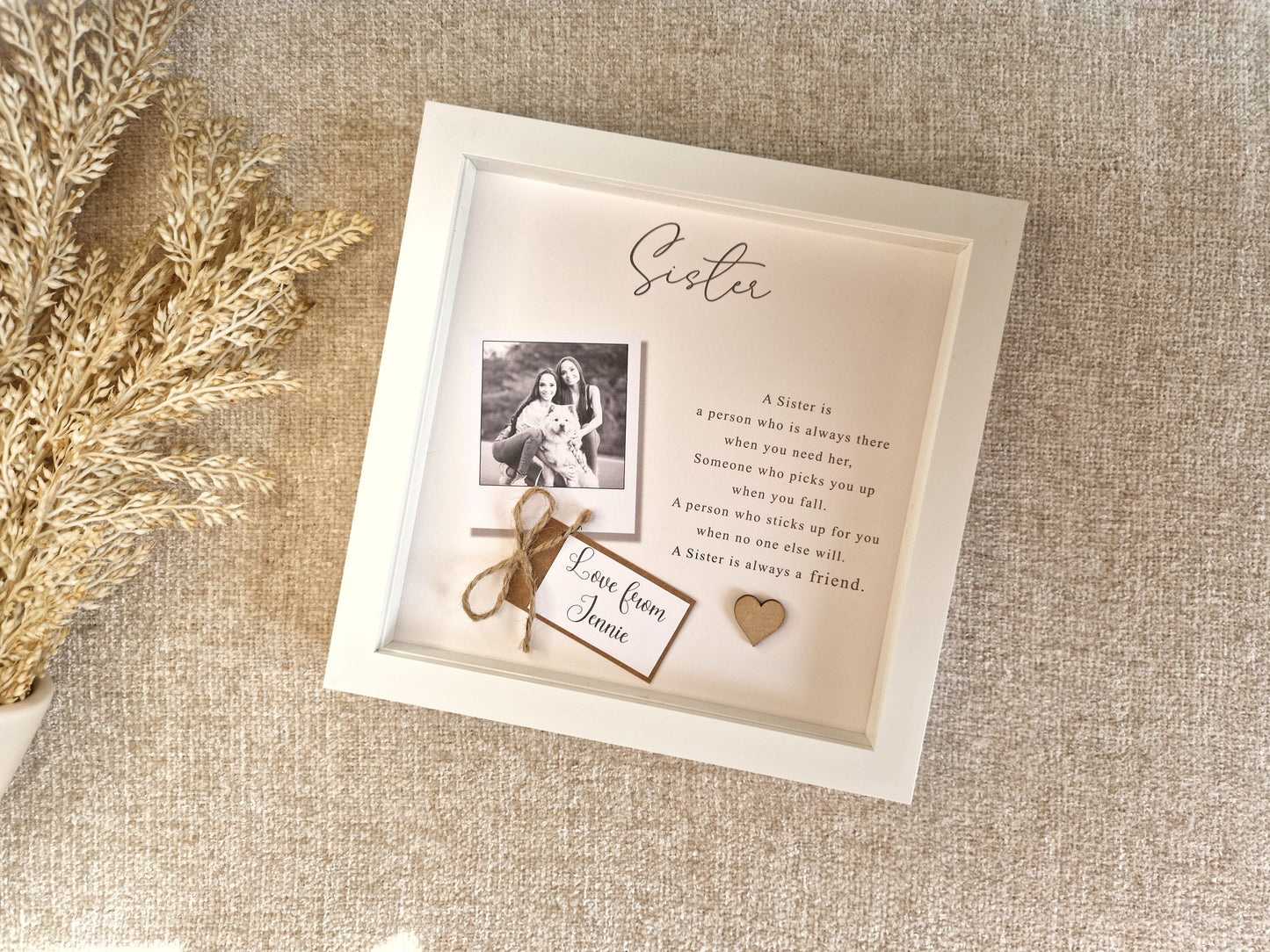 Personalised Sister Frame. Sister gifts.