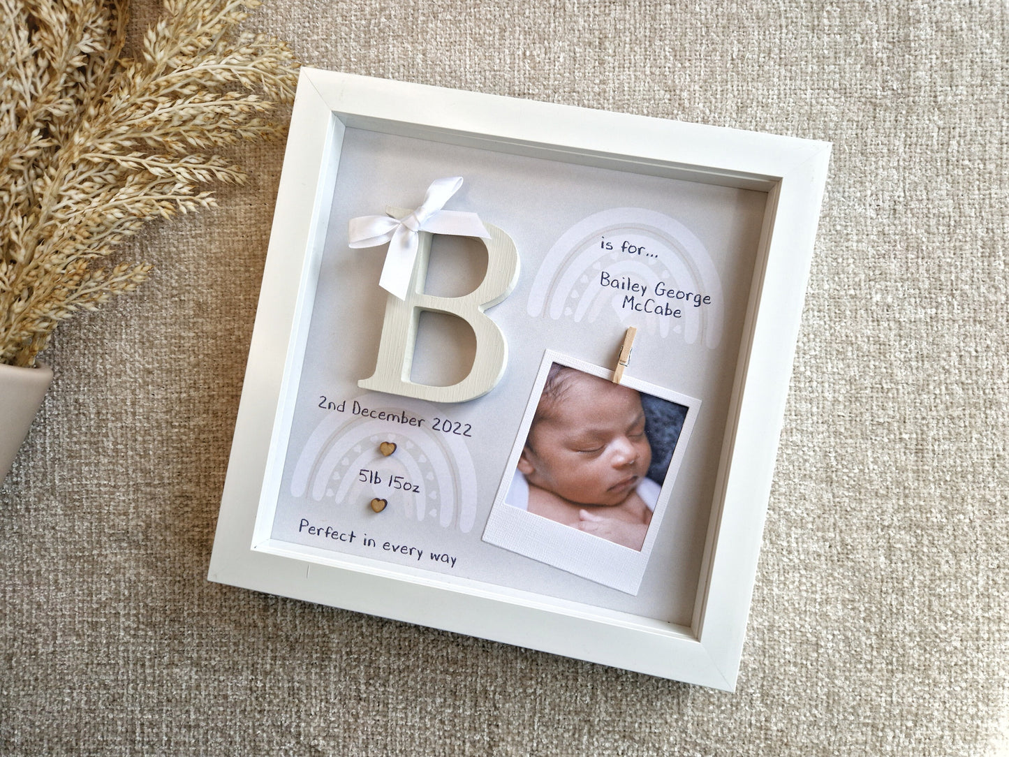 Personalised Framed Baby Gift