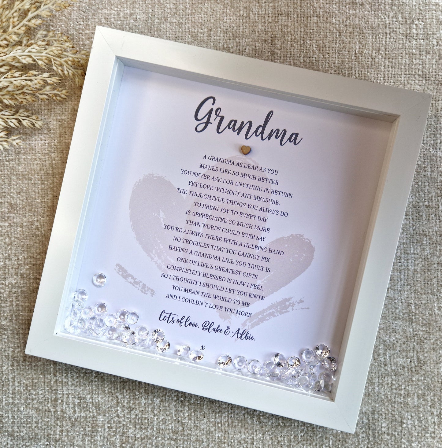 Personalised Grandma Frame | Framed Poem Grandma