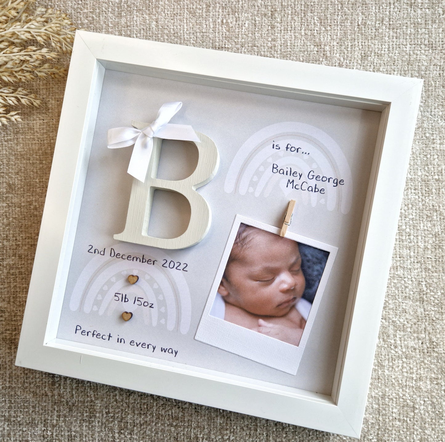 Personalised Framed Baby Gift